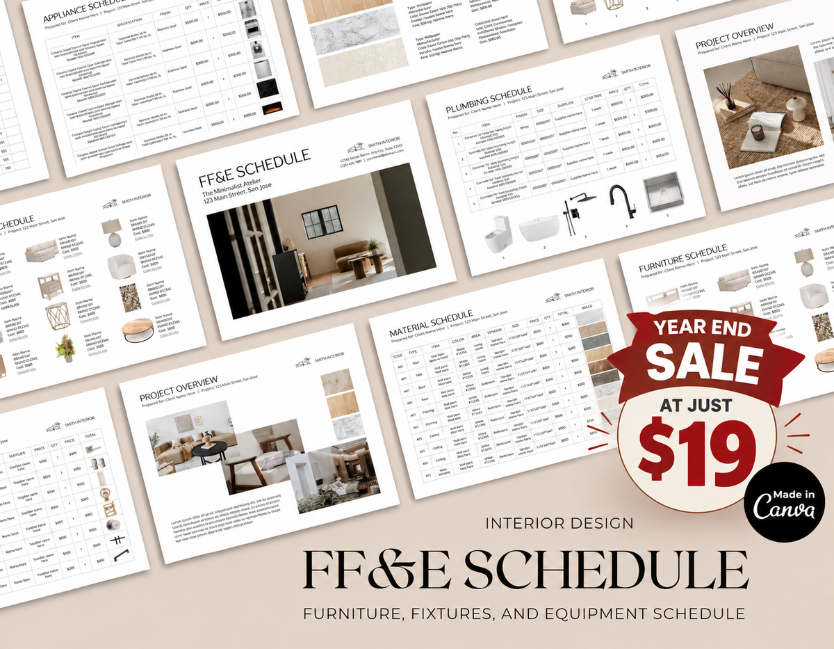 Schedule Template Bundle for Interior Designers
