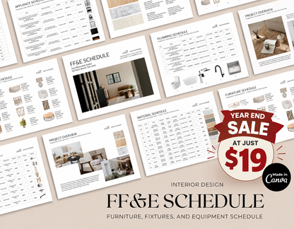 Schedule Template Bundle for Interior Designers