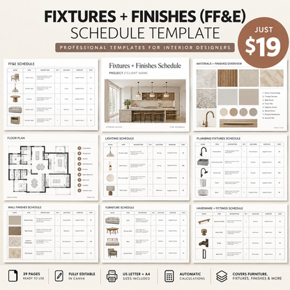 Schedule Template Bundle for Interior Designers