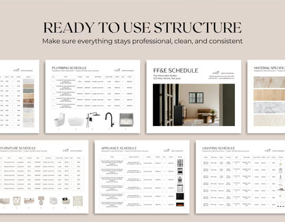 Schedule Template Bundle for Interior Designers