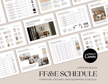 Schedule Template Bundle for Interior Designers