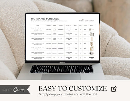 Schedule Template Bundle for Interior Designers